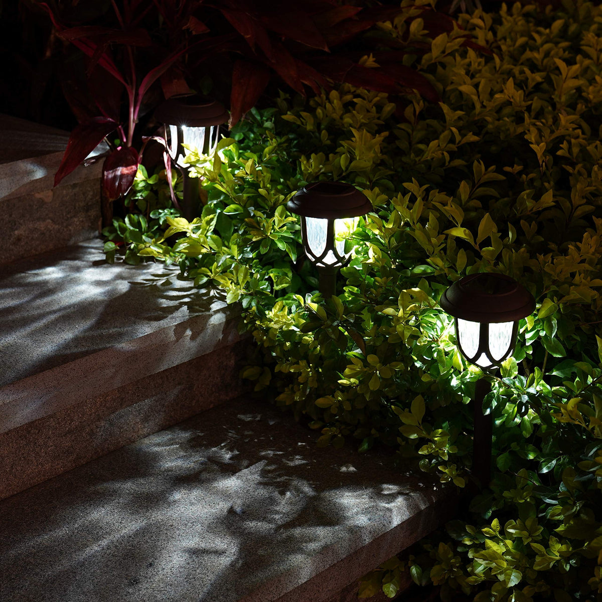 Solar Pathway Lights - 10-Pack Outdoor Garden Walkway Lights