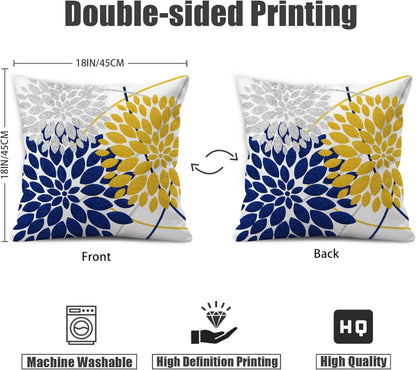 Decorative Throw Pillow Covers - Set of 2 Farmhouse Cushion Covers