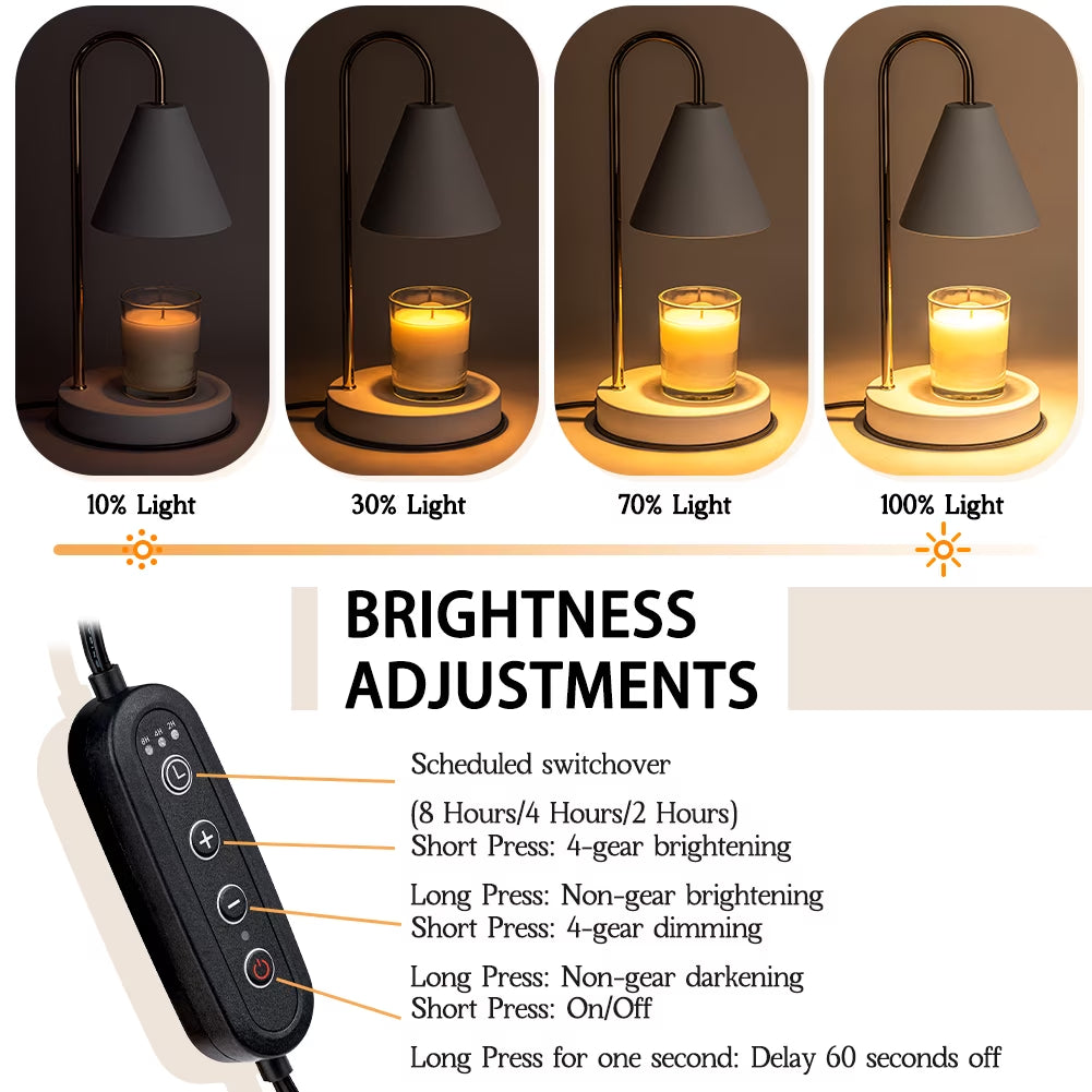 Flameless Candle Warmer Lamp - Dimmable Wax Melt Light