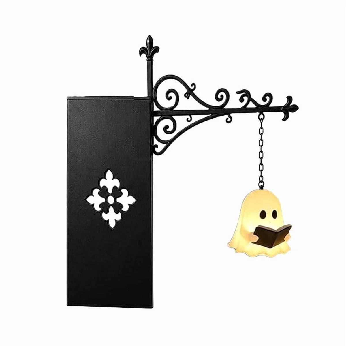 Cozy Ghost Reading Lamp - Warm LED Bookshelf Night Light