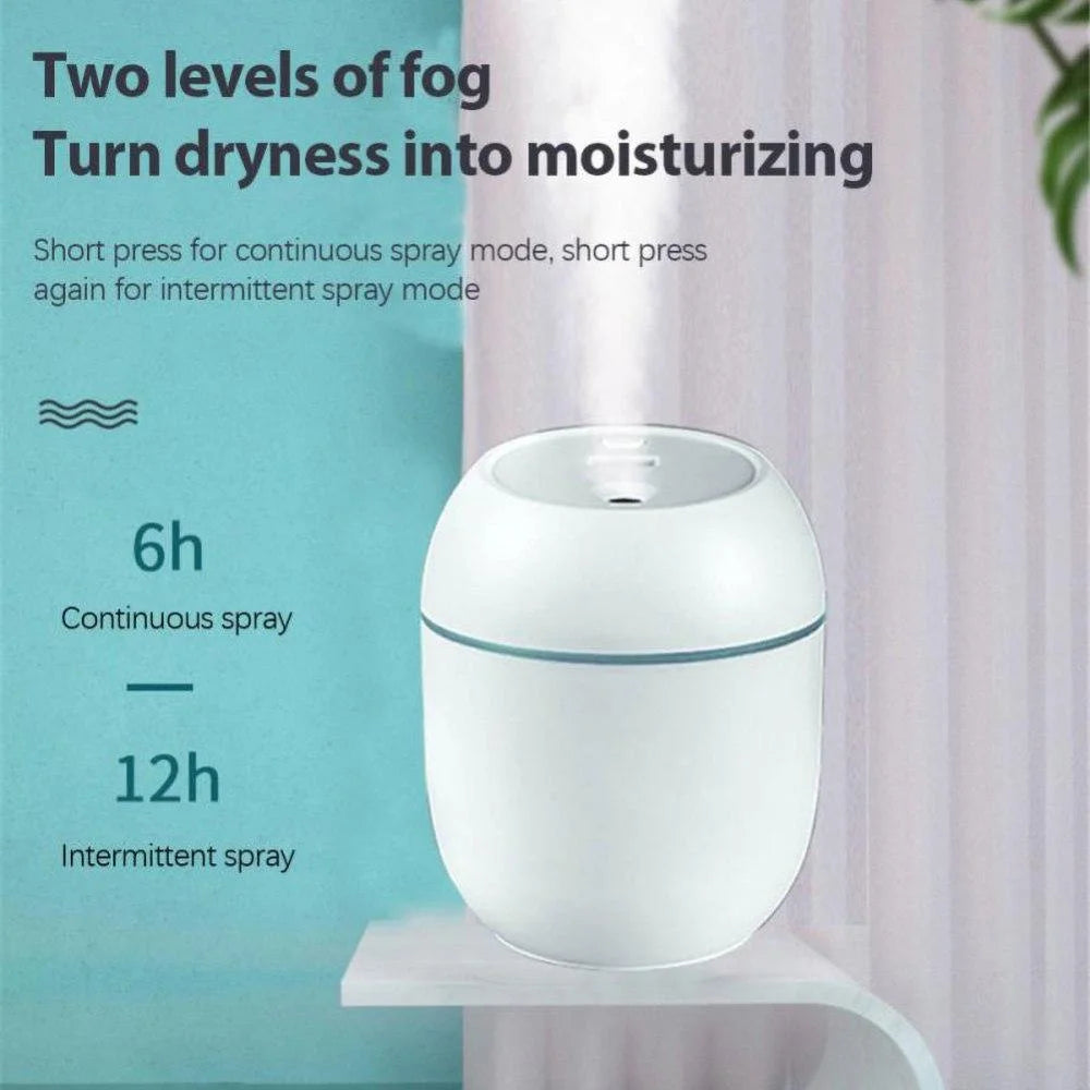 Cool Mist Humidifier with LED Light - Quiet Bedroom Air Humidifier
