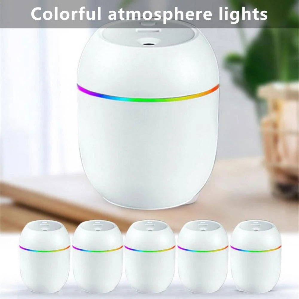 Cool Mist Humidifier with LED Light - Quiet Bedroom Air Humidifier
