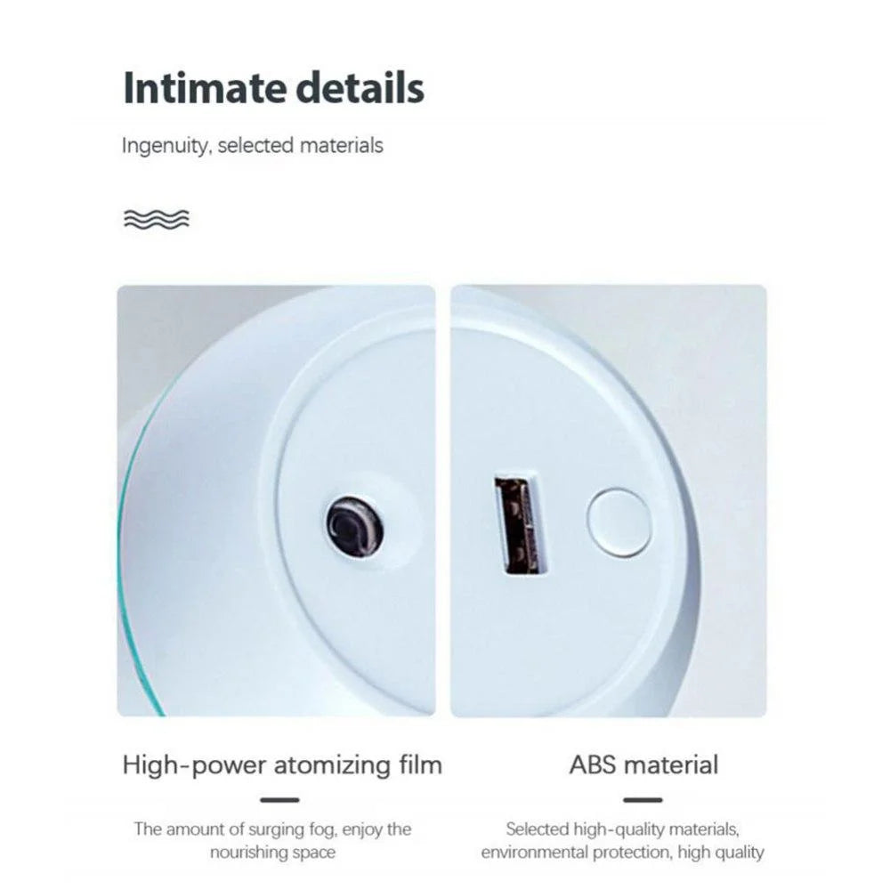 Cool Mist Humidifier with LED Light - Quiet Bedroom Air Humidifier