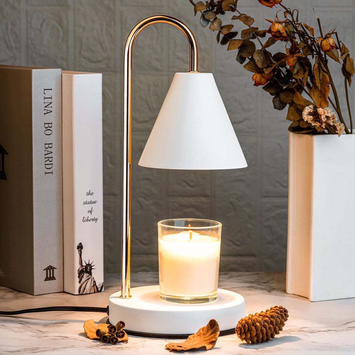 Flameless Candle Warmer Lamp - Dimmable Wax Melt Light