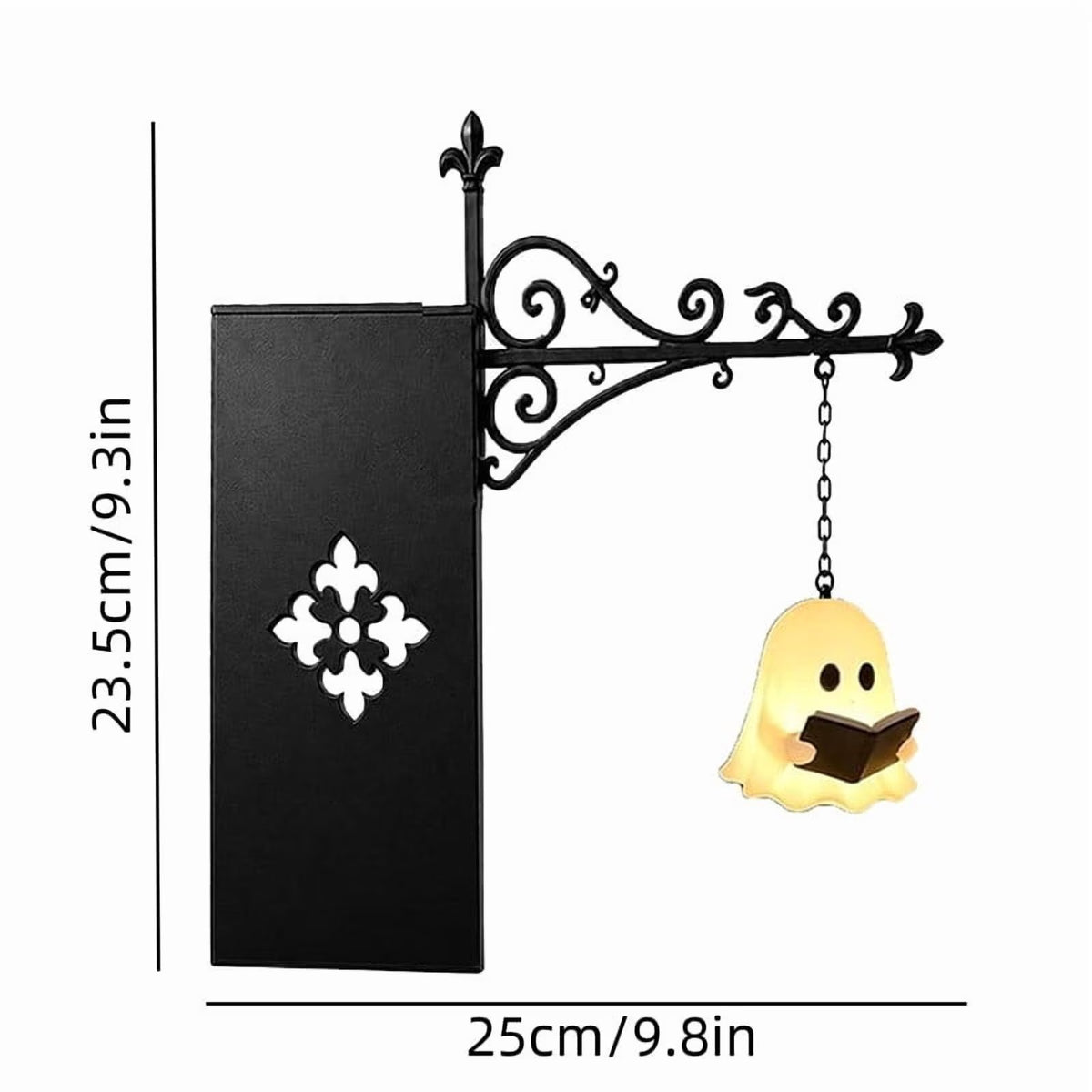 Cozy Ghost Reading Lamp - Warm LED Bookshelf Night Light