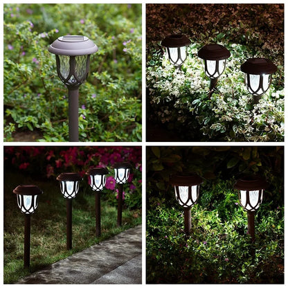 Solar Pathway Lights - 10-Pack Outdoor Garden Walkway Lights