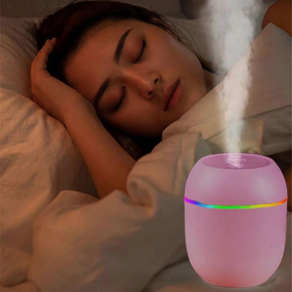 Cool Mist Humidifier with LED Light - Quiet Bedroom Air Humidifier