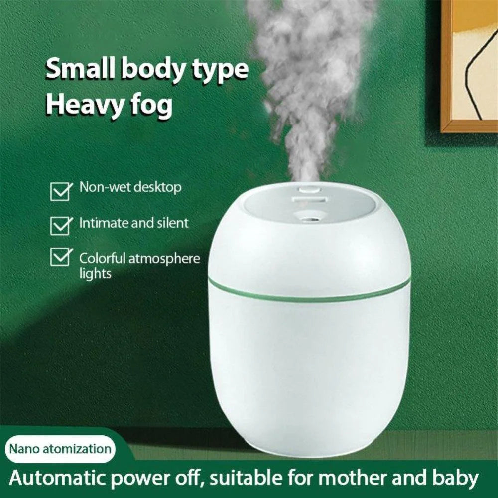 Cool Mist Humidifier with LED Light - Quiet Bedroom Air Humidifier
