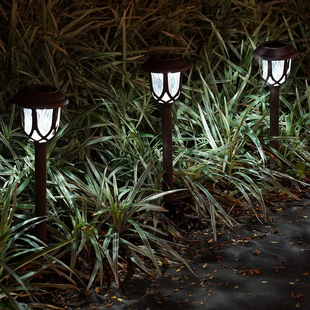Solar Pathway Lights - 10-Pack Outdoor Garden Walkway Lights