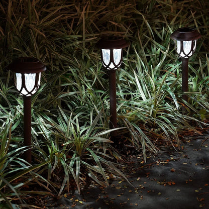 Solar Pathway Lights - 10-Pack Outdoor Garden Walkway Lights
