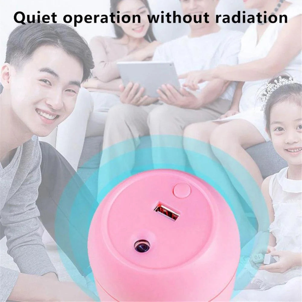 Cool Mist Humidifier with LED Light - Quiet Bedroom Air Humidifier