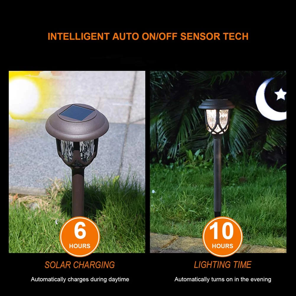 Solar Pathway Lights - 10-Pack Outdoor Garden Walkway Lights
